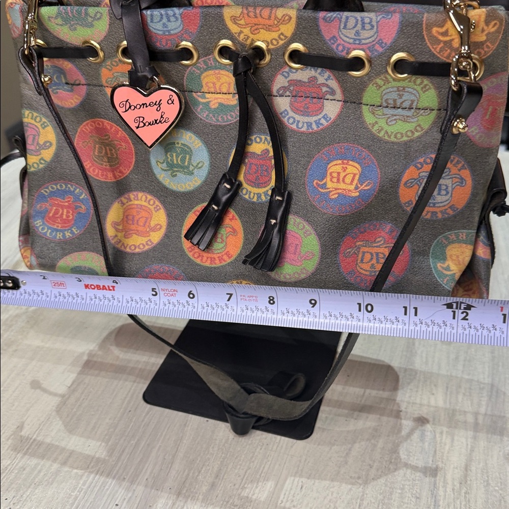 Dooney & Bourke Colorful Logo Tote with Black Accents-EUC - Picture 9 of 10
